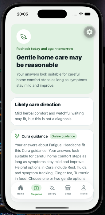 Cura Medical Warning