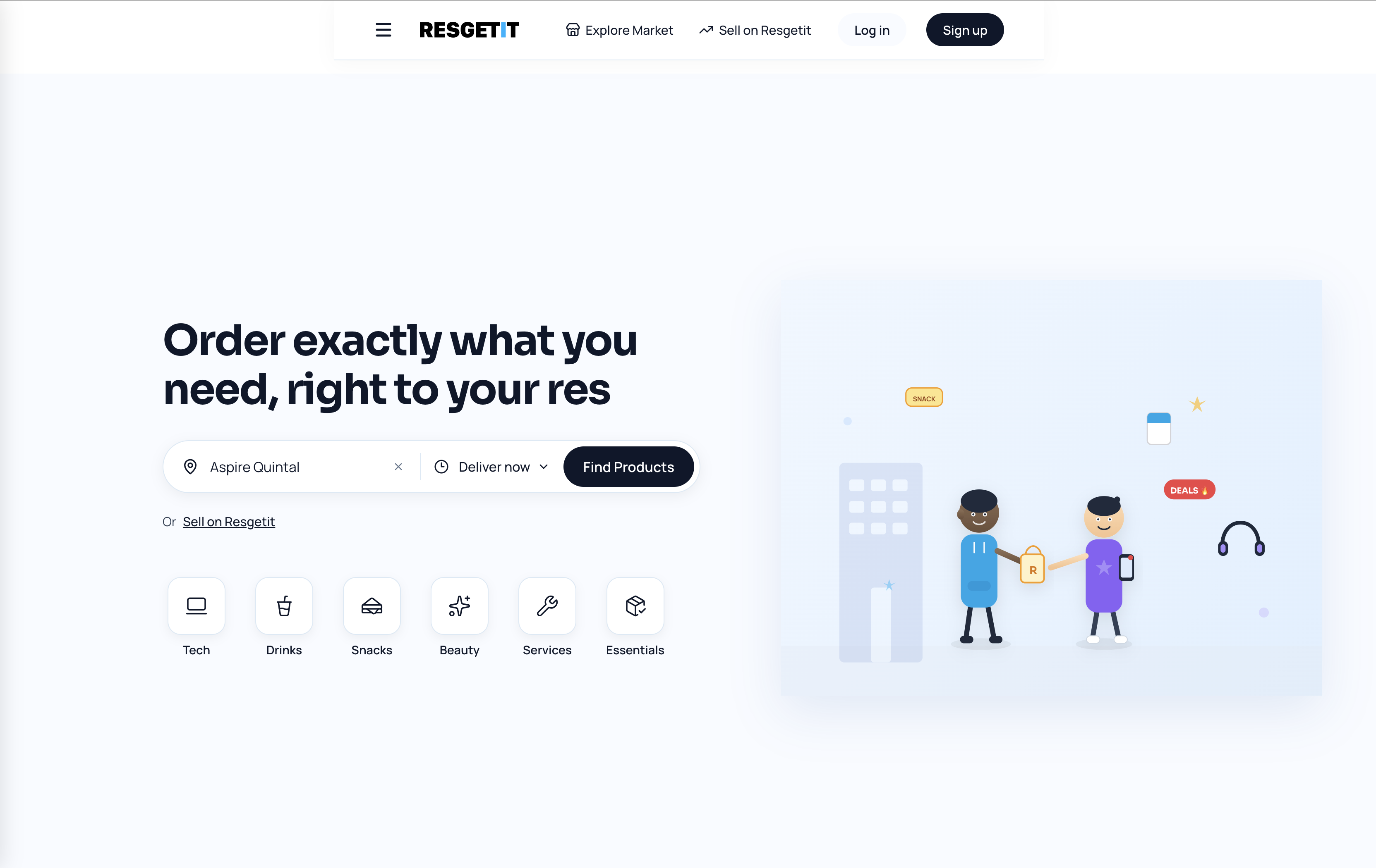 Resgetit Screen 1